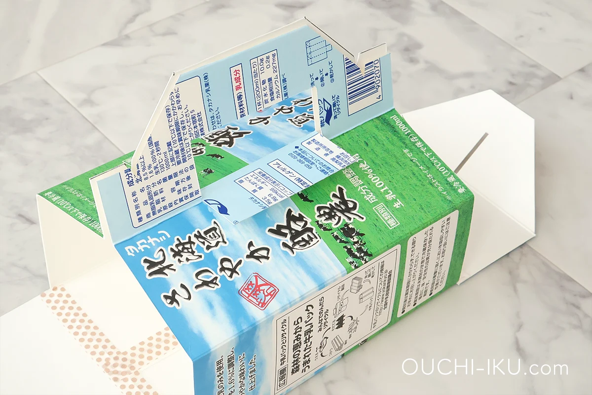 組み立てればケーキ箱の完成