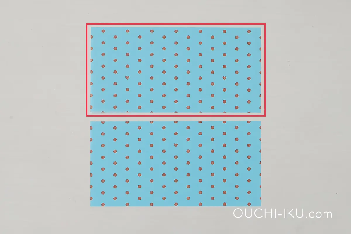 折り紙を切ったところ