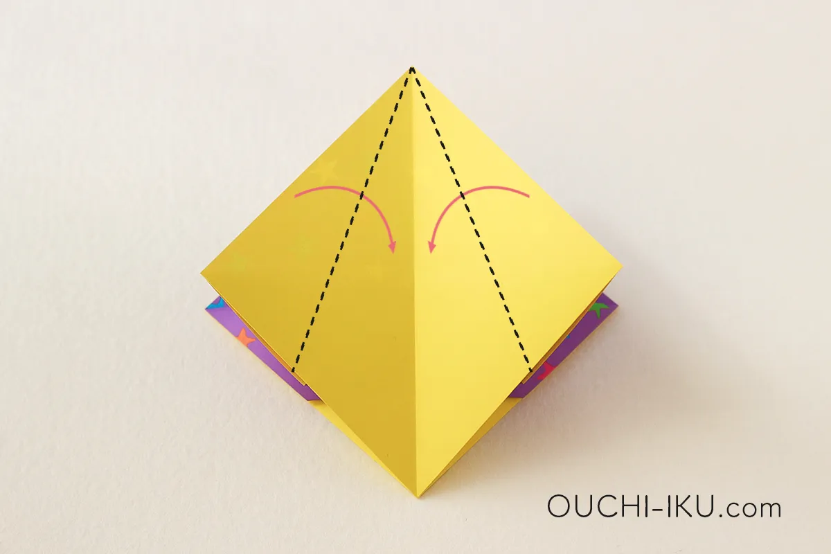 折り紙のカゴの作り方17