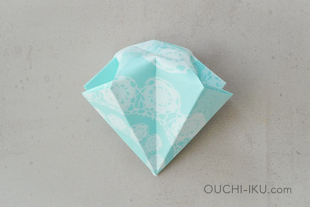 折り紙で作るダイヤモンドの作り方17