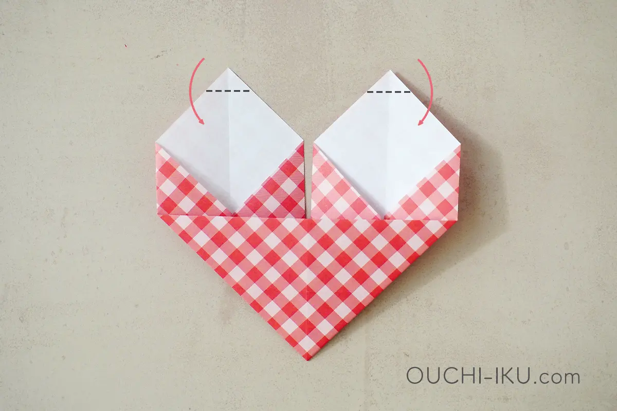 簡単な折り紙ハートの折り方8