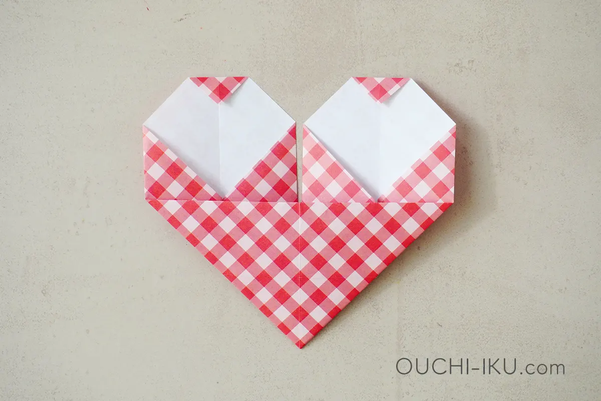 簡単な折り紙ハートの折り方8