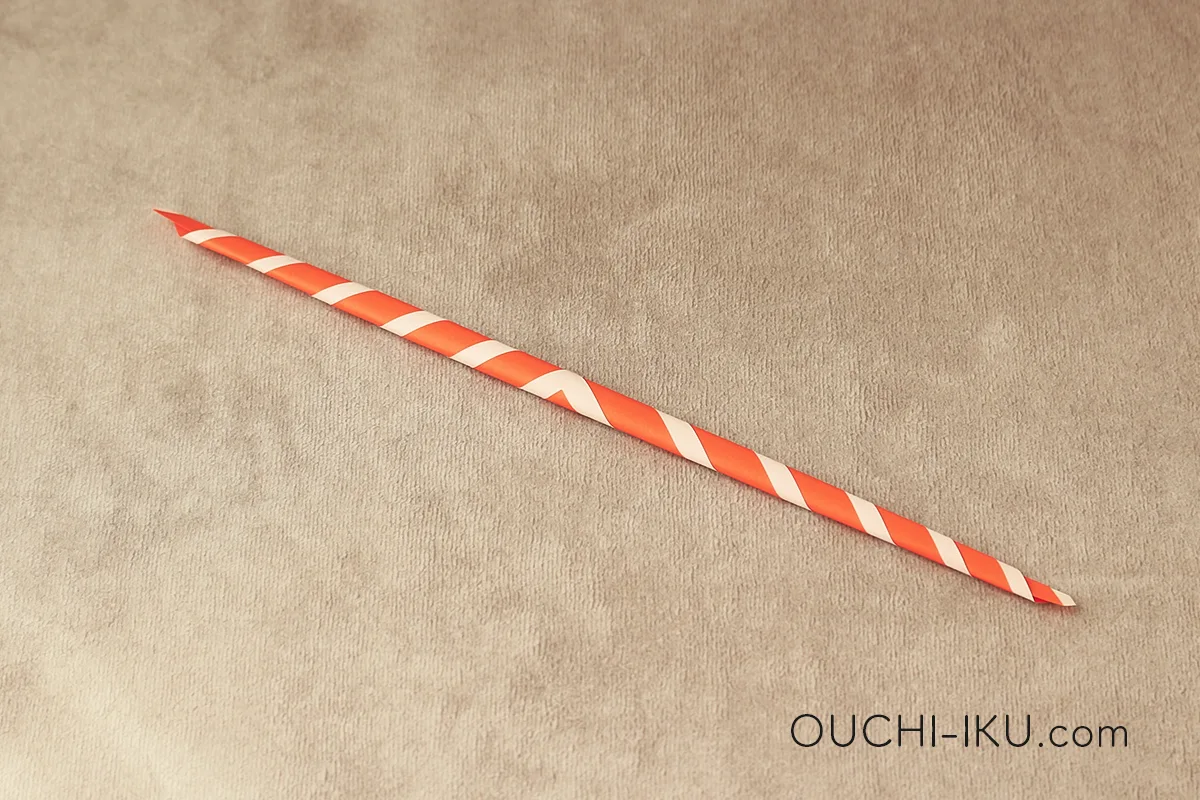 折り紙ペロペロキャンディ：棒（ステッキ）の折り方5