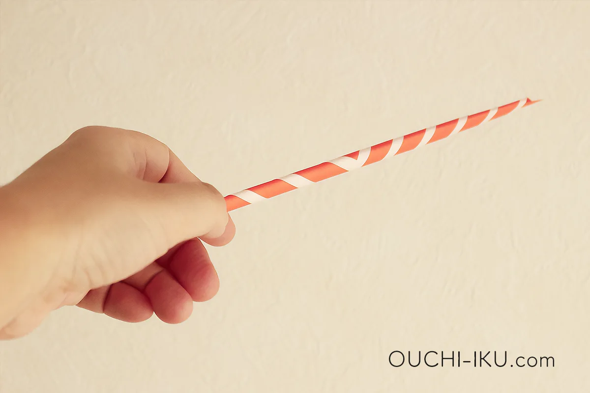 折り紙ペロペロキャンディ：棒（ステッキ）の折り方5