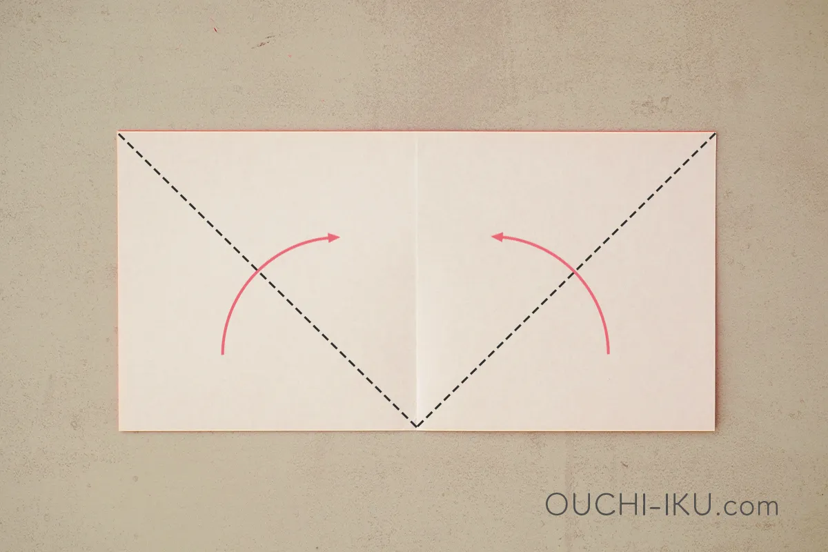 折り紙で作るもみじの切り方と折り方4