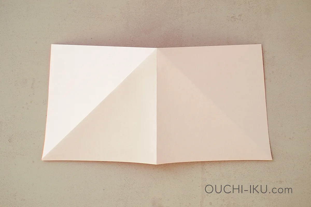 折り紙で作るもみじの切り方と折り方5