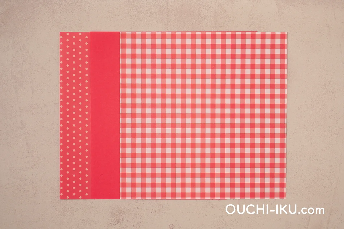 折り紙1枚で全身サンタの材料