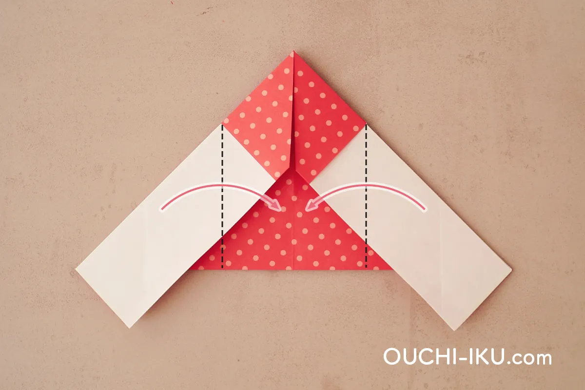 折り紙1枚で全身サンタの作り方15