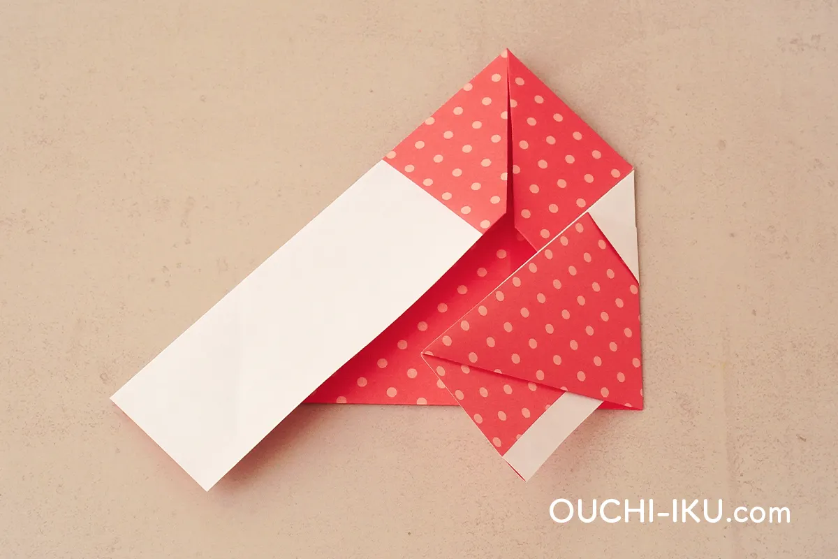 折り紙1枚で全身サンタの作り方15