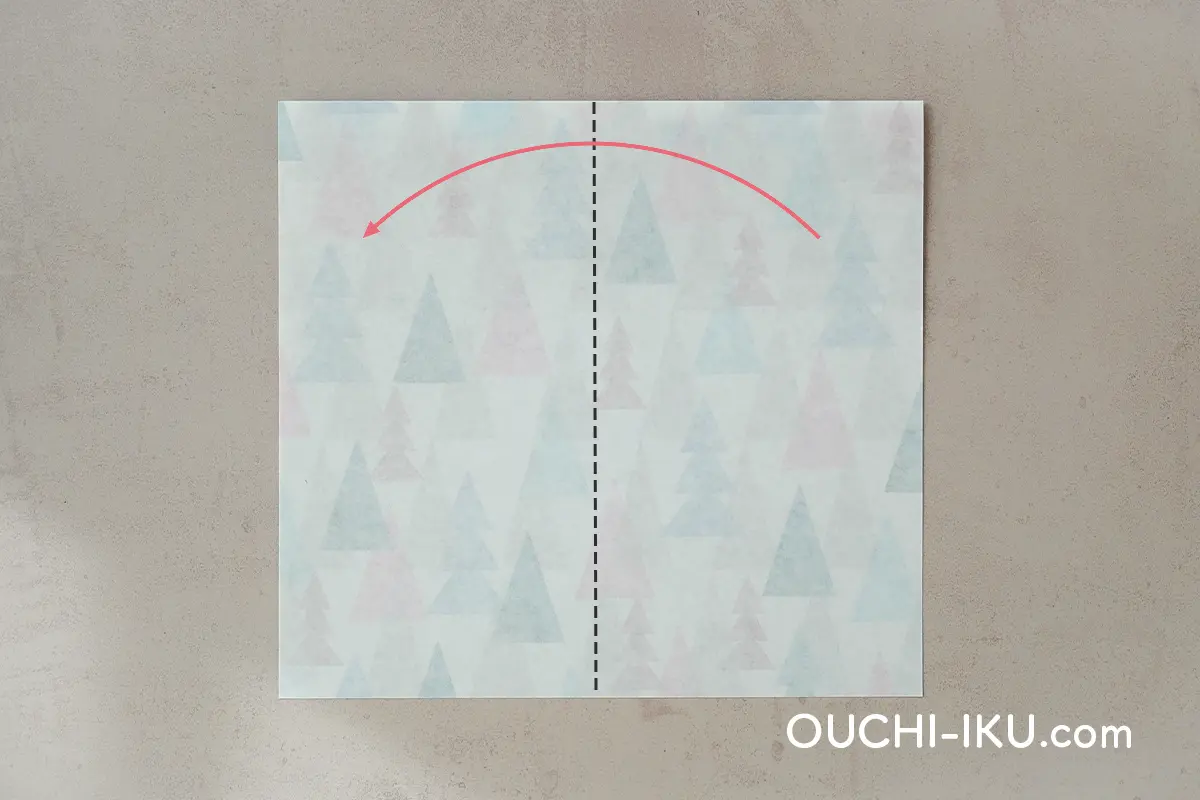 折り紙で作るクリスマスの靴下の折り方3