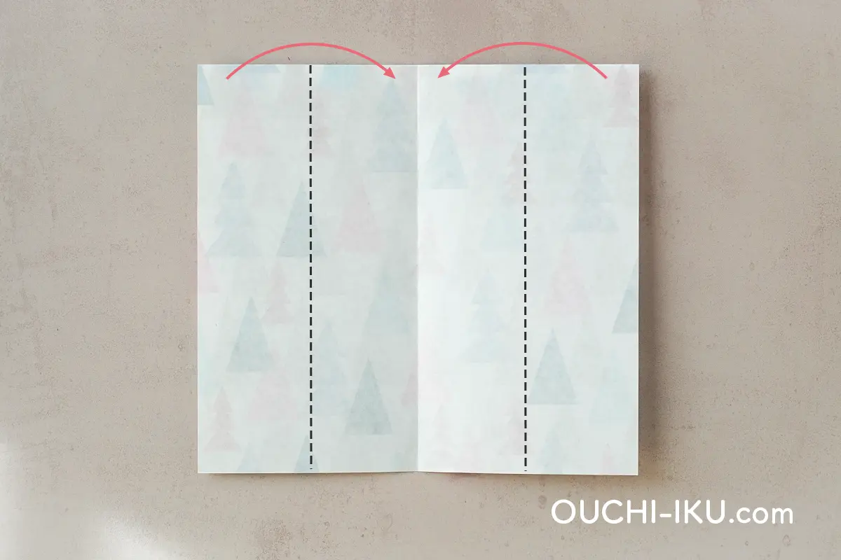 折り紙で作るクリスマスの靴下の折り方5