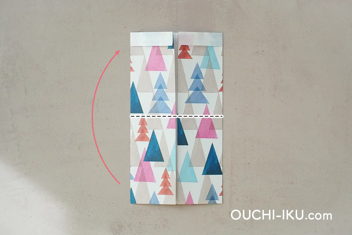 折り紙で作るクリスマスの靴下の折り方6