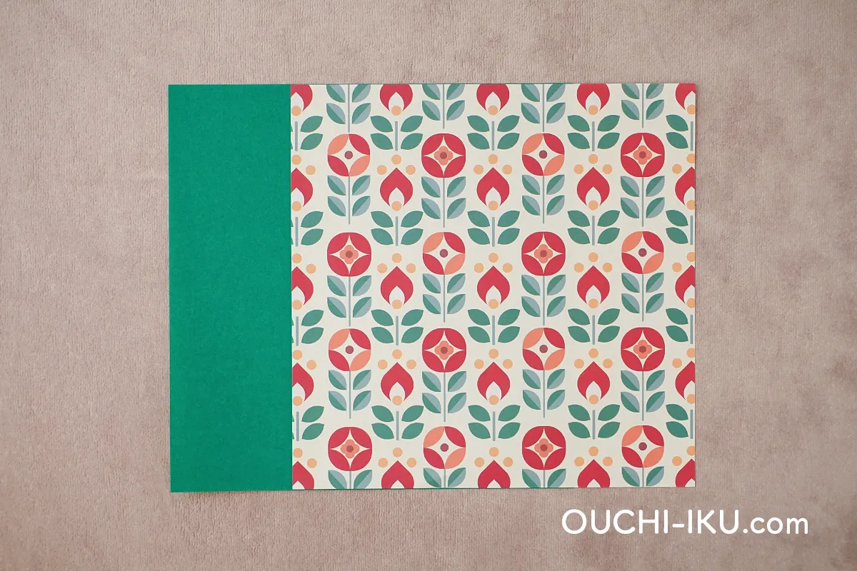 折り紙で作る簡単クリスマスリースの材料