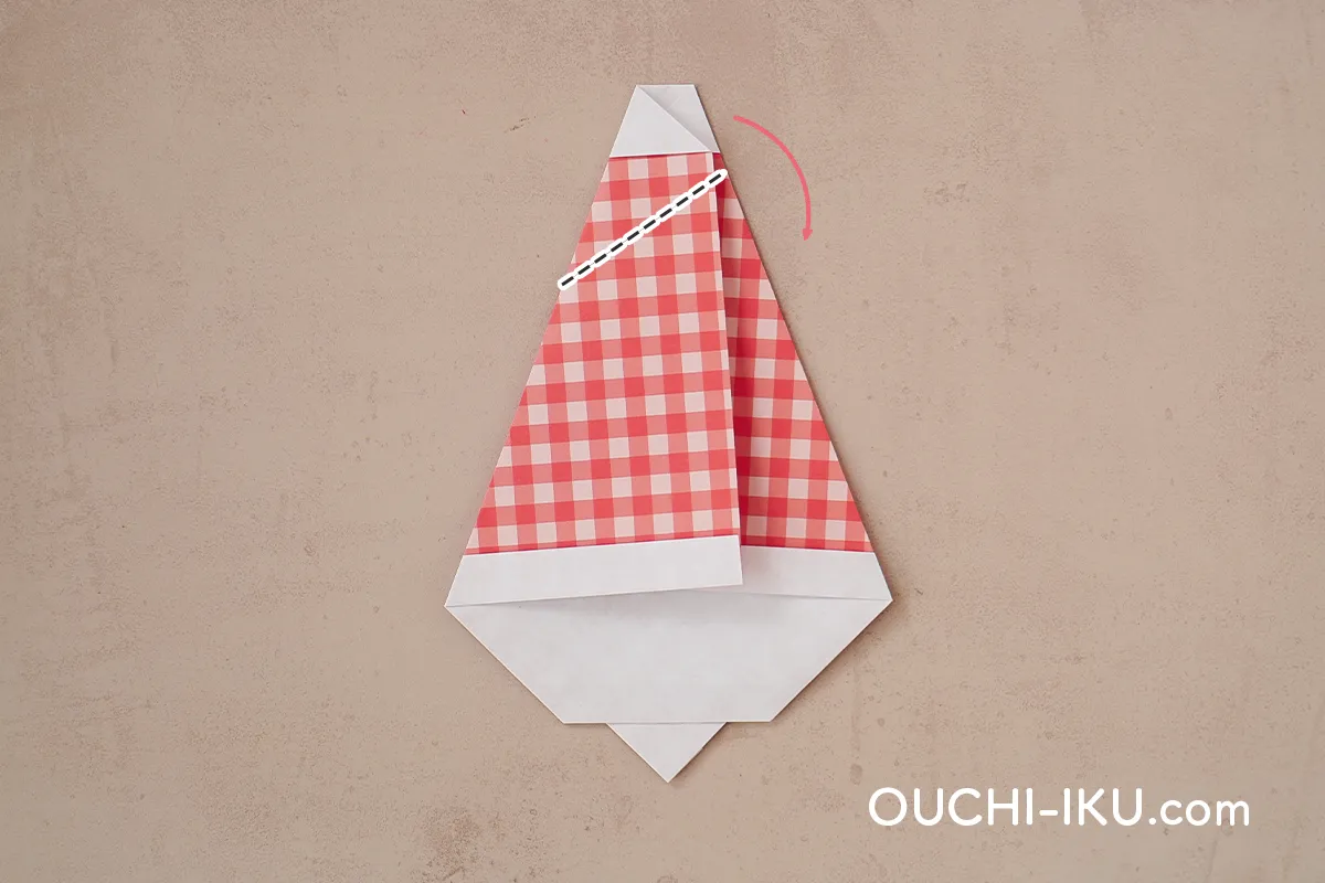 折り紙2枚でで作るサンタクロースの【顔】10