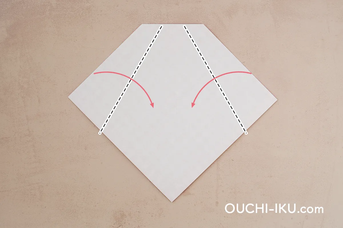 折り紙2枚でで作るサンタクロースの【顔】6