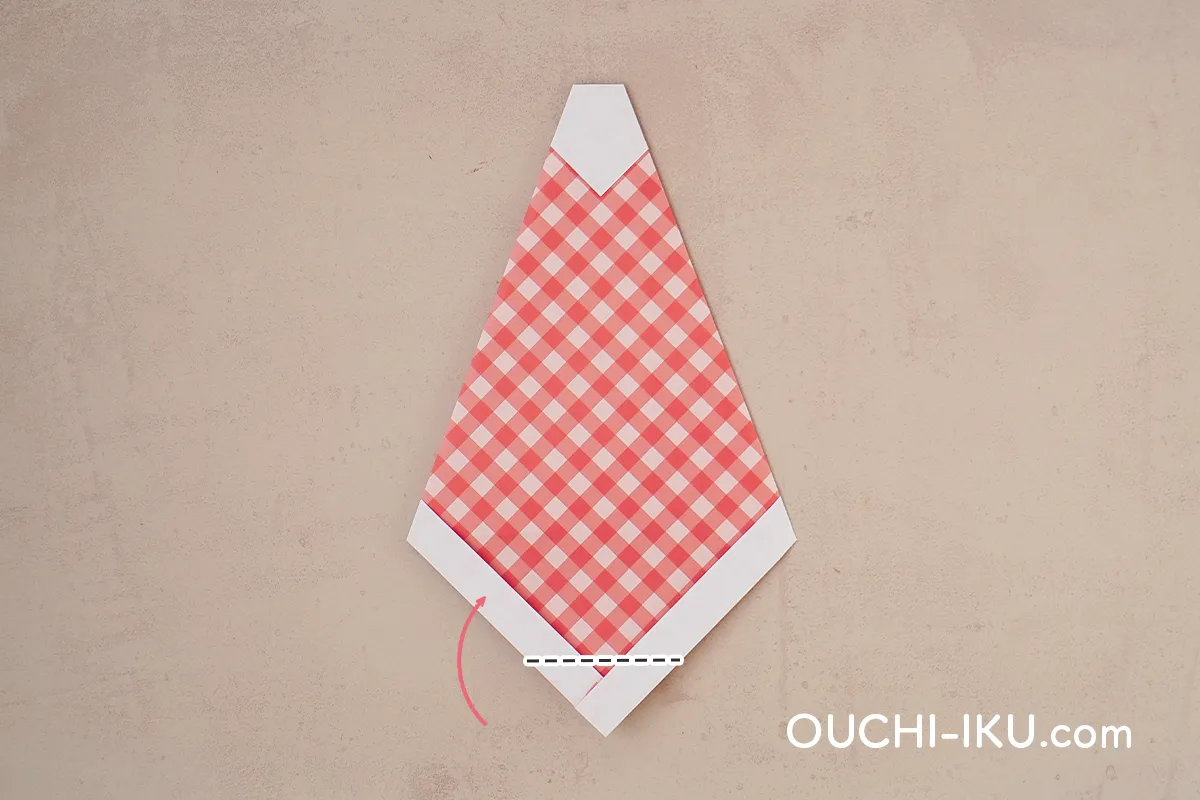 折り紙2枚でで作るサンタクロースの【顔】8