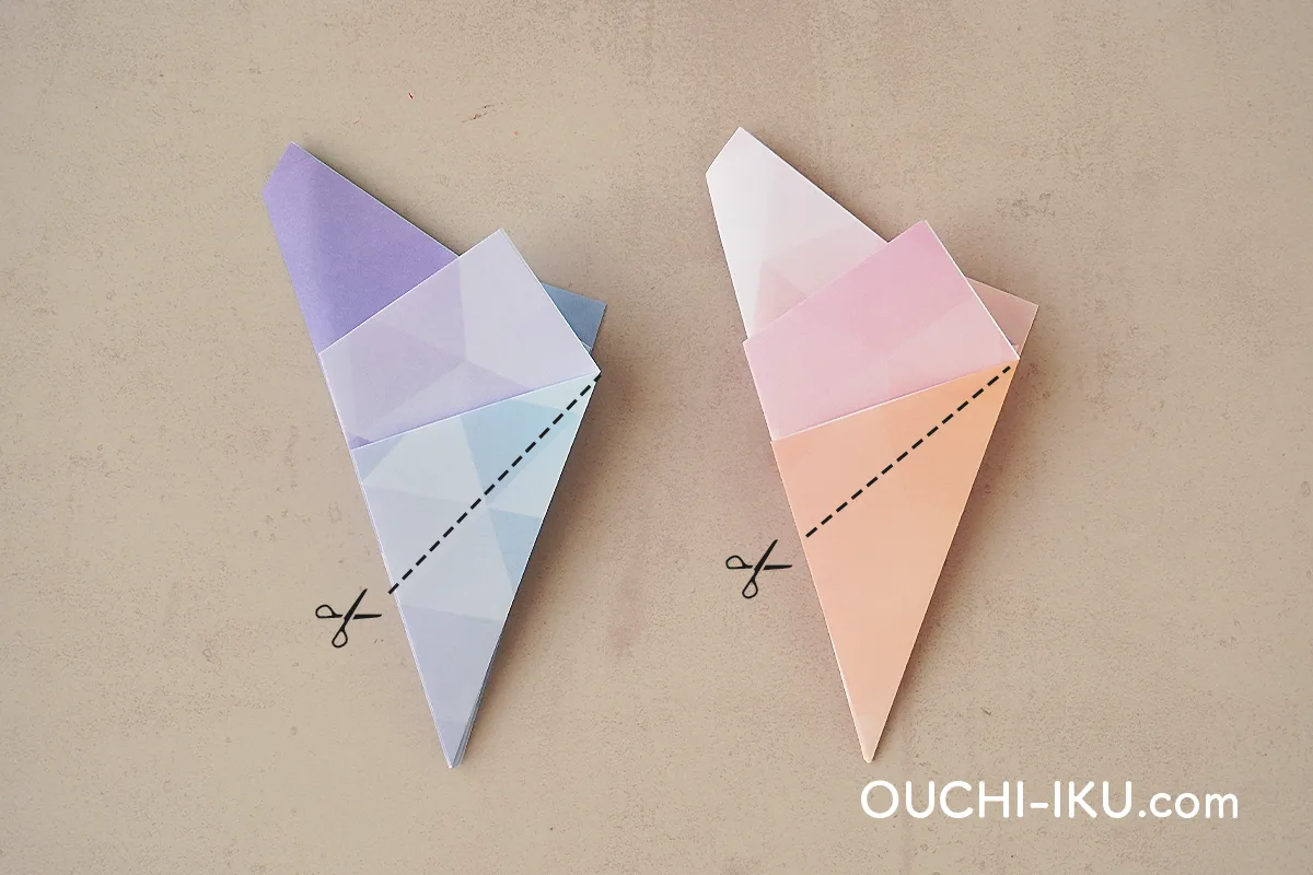 折り紙1枚で全身サンタの作り方