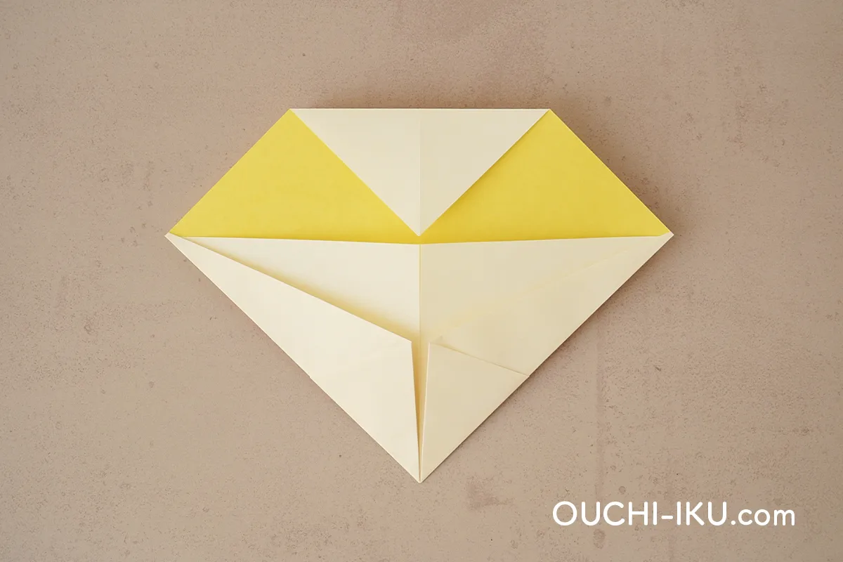 折り紙1枚で雪だるま(スノーマン)の作り方9