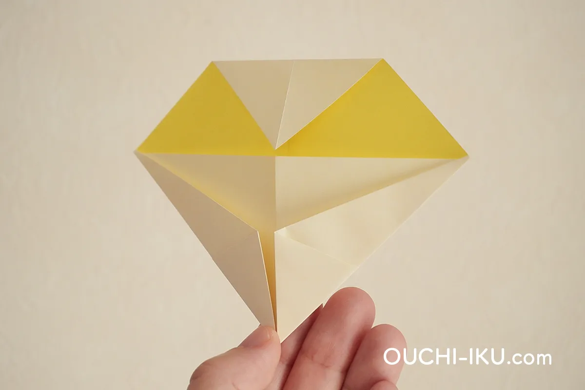 折り紙1枚で雪だるま(スノーマン)の作り方9