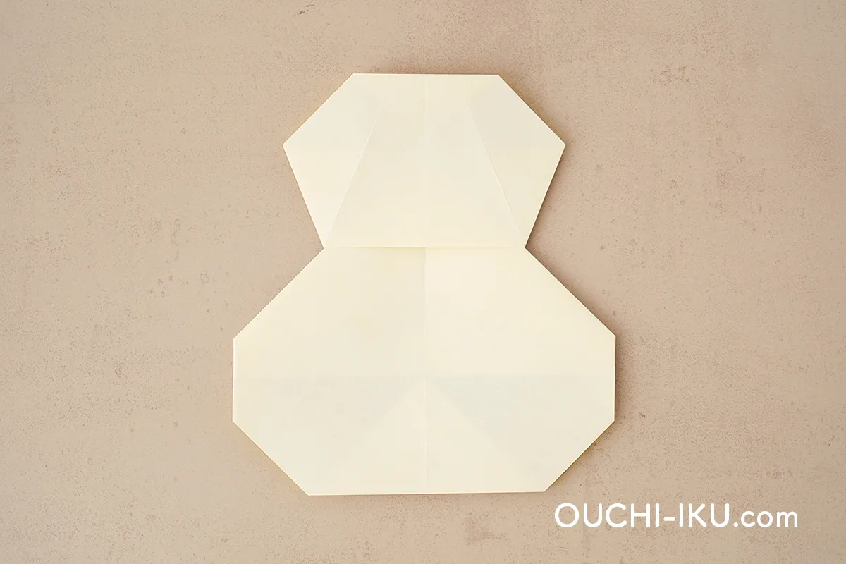 折り紙1枚で雪だるま(スノーマン)の作り方16