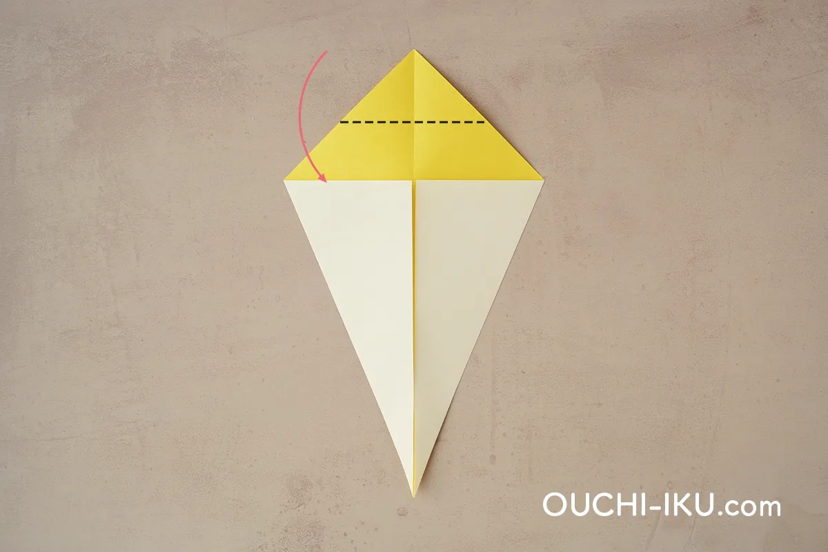 折り紙1枚で雪だるま(スノーマン)の作り方4