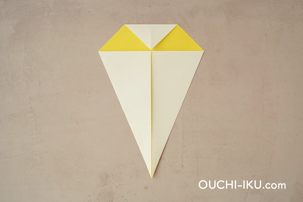 折り紙1枚で雪だるま(スノーマン)の作り方5