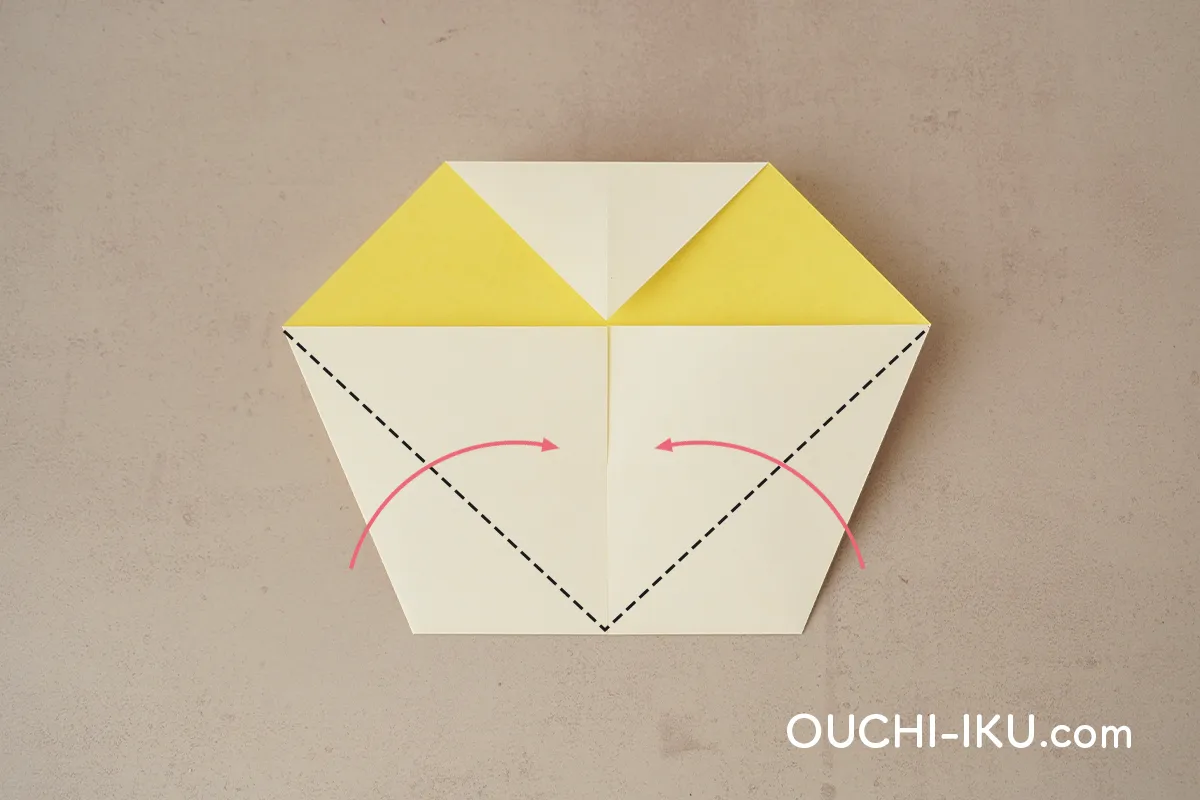 折り紙1枚で雪だるま(スノーマン)の作り方8