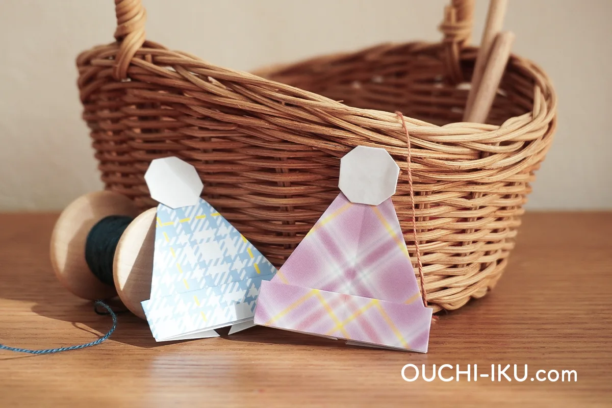 折り紙ニット帽の作り方|簡単なのに被せられる!雪だるまにもぴったり