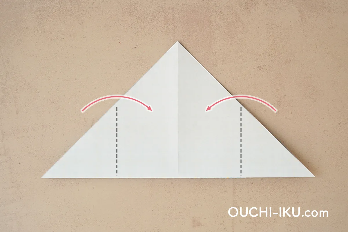 折り紙ニット帽(平面)の作り方8