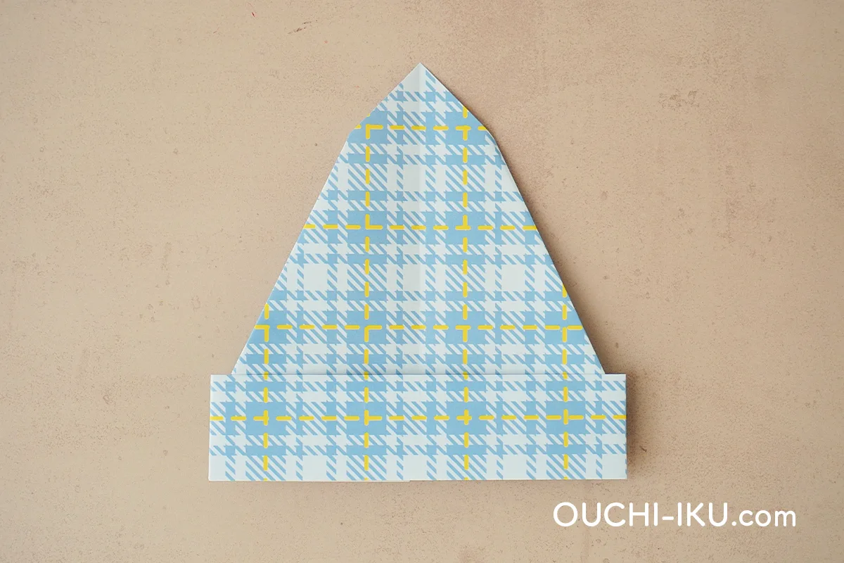 折り紙ニット帽(平面)の作り方10