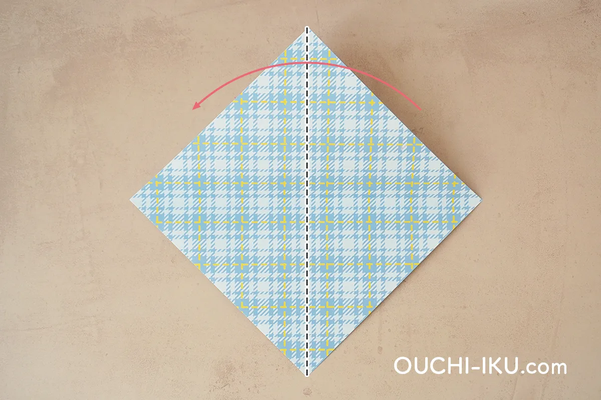 折り紙ニット帽(平面)の作り方3