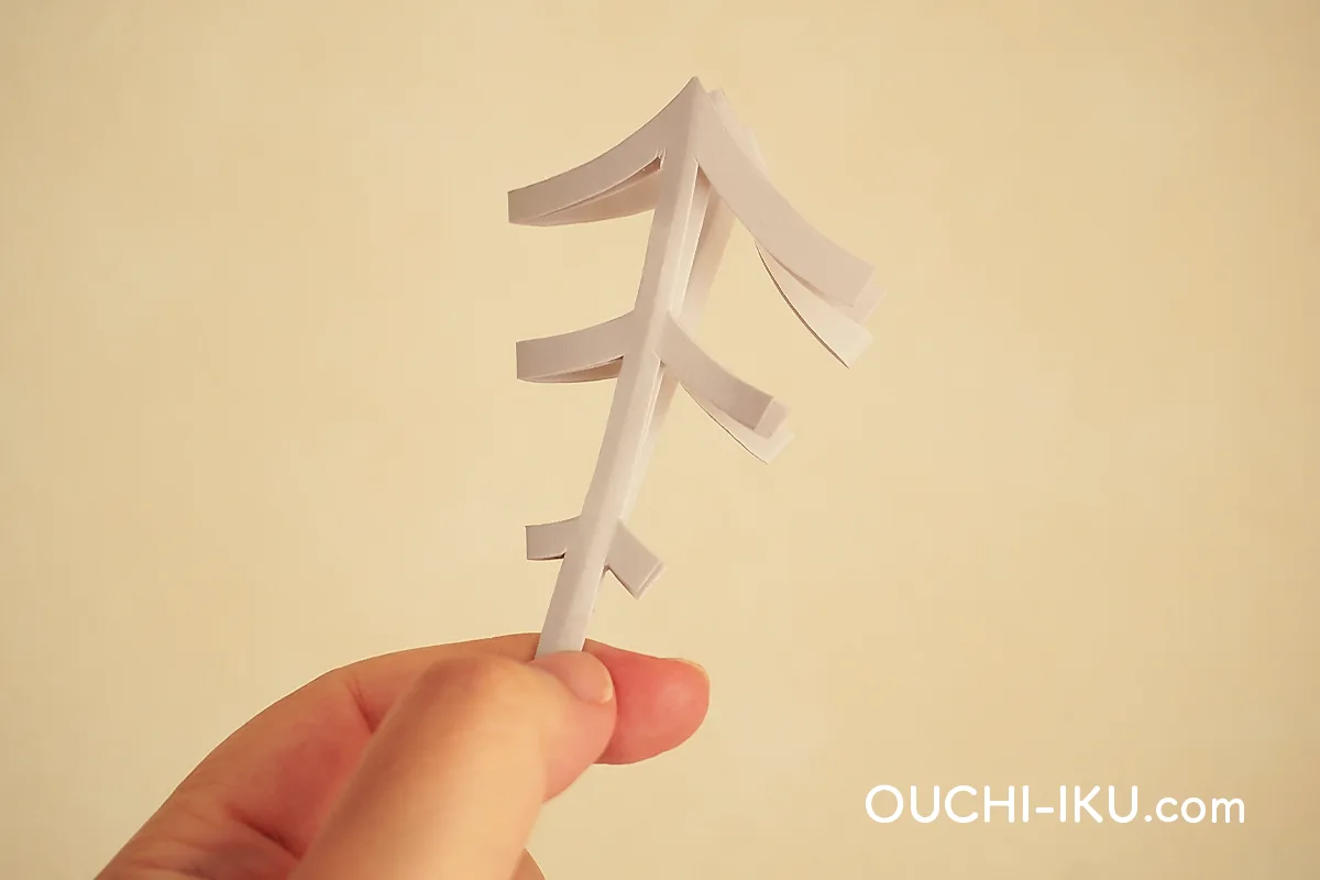 折り紙で作る蜘蛛の巣(クモの巣)の折り方7