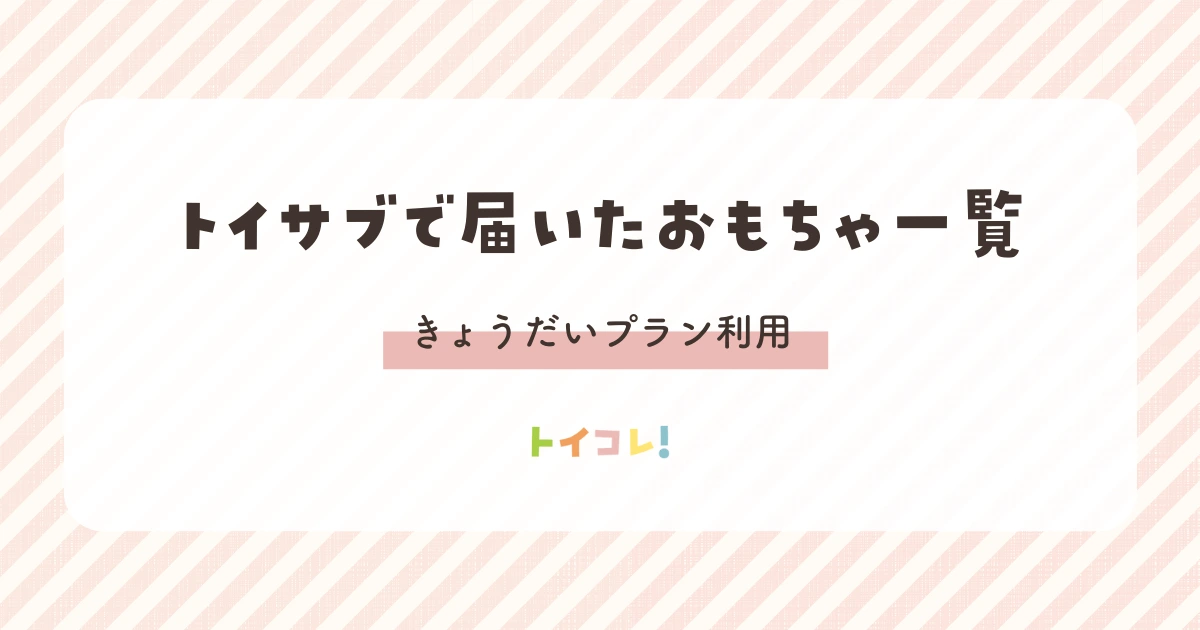 トイサブきょうだいプランで届いたおもちゃ