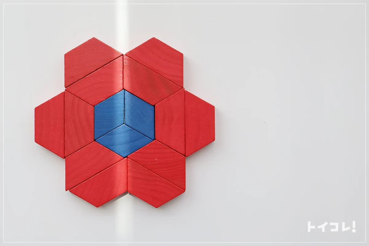 パターンブロックで作った花