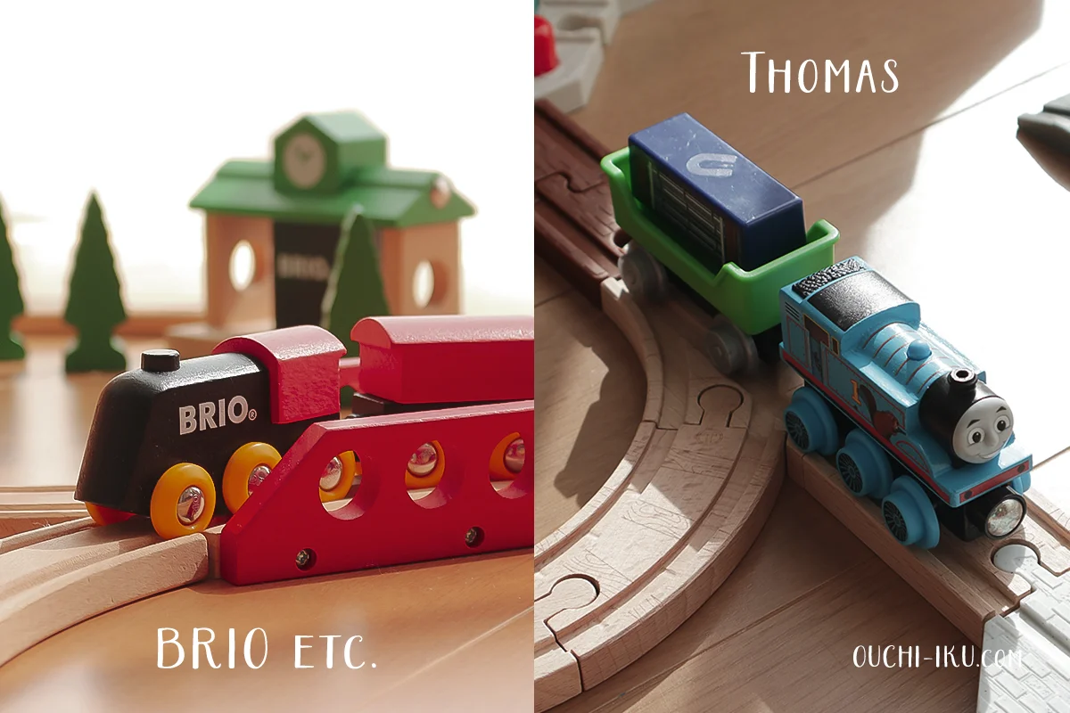 BRIO（ブリオ）やMICKI（ミッキィ）とトーマスの比較