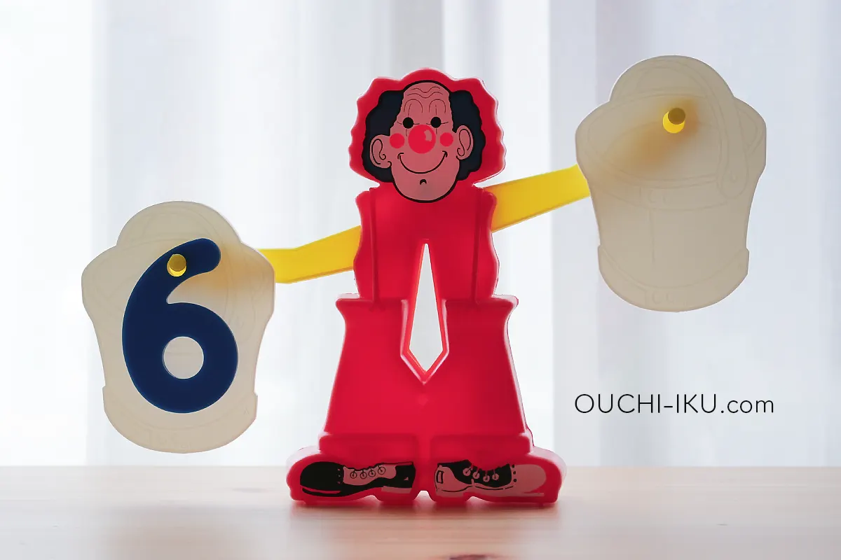 片側にかけた数字