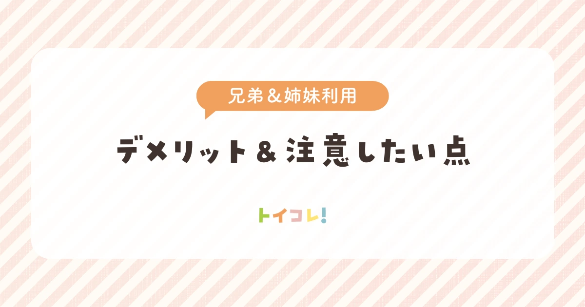 おもちゃのサブスク兄弟＆姉妹で利用するデメリット