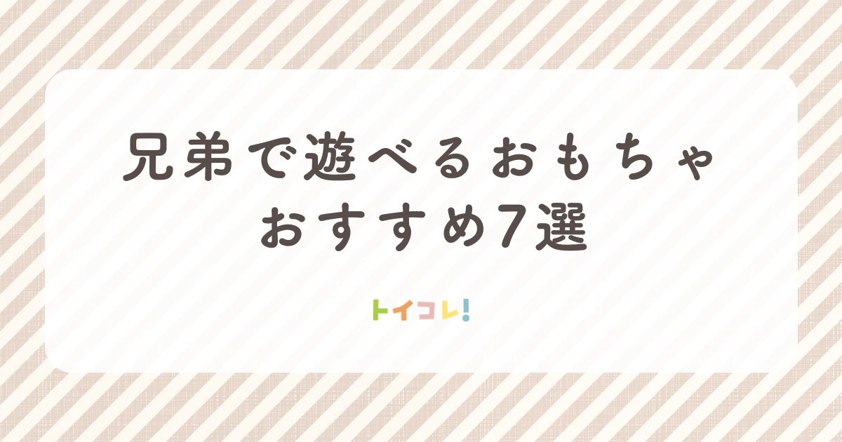 兄弟で遊べるおもちゃおすすめ7選