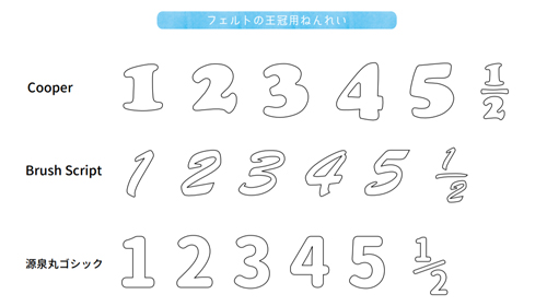 ローン 百年 笑 フェルト 数字 型紙 Poscon Vp Jp