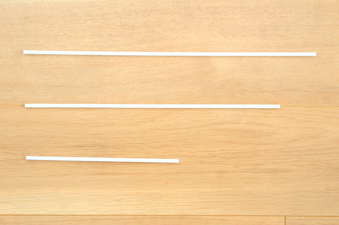 3種類の棒の長さ