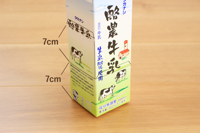 箱になるように切り取り線を書く