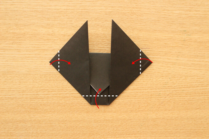 黒猫の折り紙の折り方4