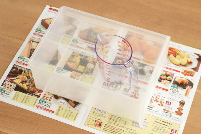 手作りキネティックサンドの道具と材料
