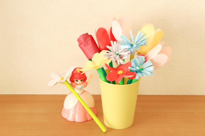 【簡単】折り紙の花の立体バージョン！子供と作れる折り方をご紹介