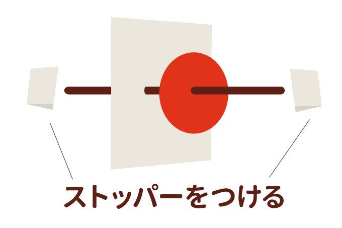 ダンボールキッチンのコンロのストッパー