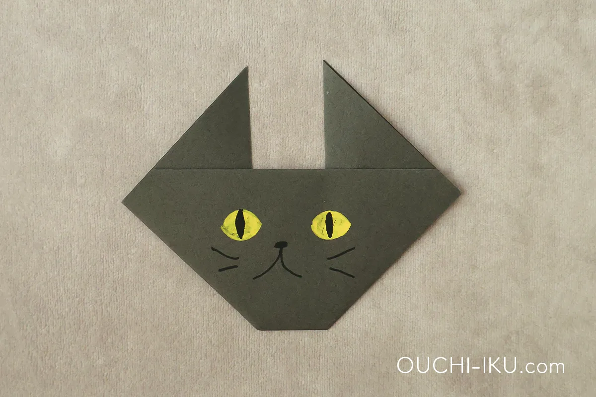 黒猫の折り紙の折り方