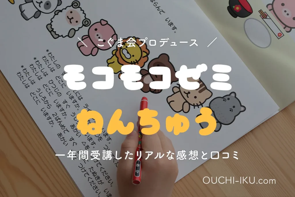 モコモコゼミ年中コース1年受講口コミレポ。基礎力づくりはバッチリだった！