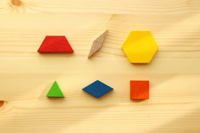 パターン ブロックの6つの形状