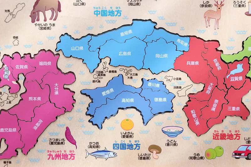 学研木製パズル日本地図の中部地方