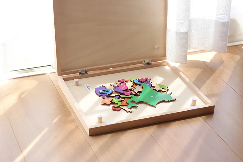 木製パズル日本地図の収納3